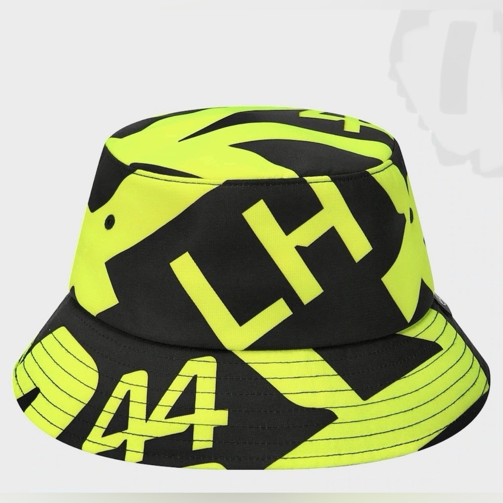 Lewis Hamilton Mercedes AMG Petronas F1 Bucket Hat Neon Green Black Unisex New